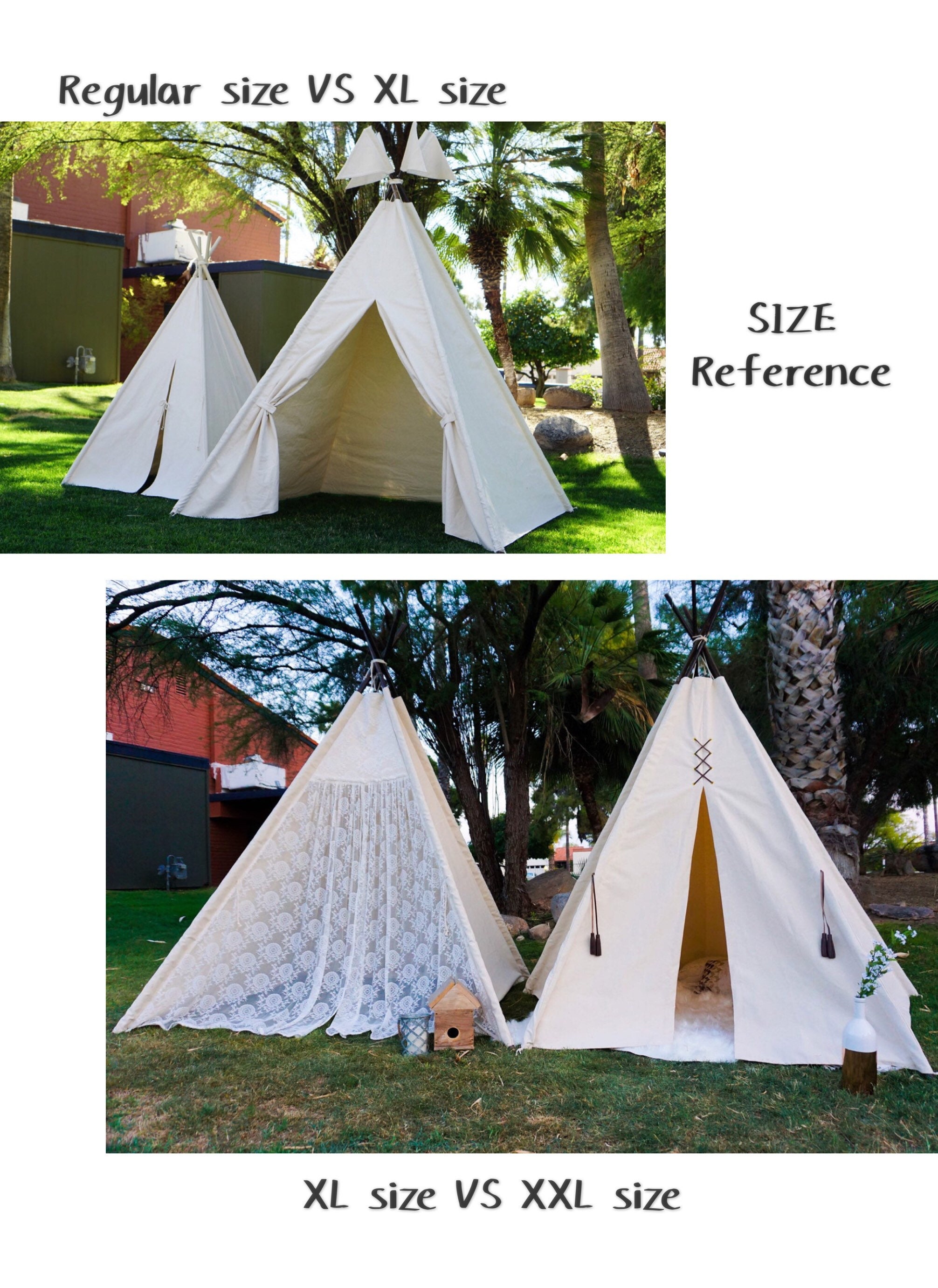 XL/XXL Vintage teepee, beach teepee, 8ft pole kids Teepee, large tipi