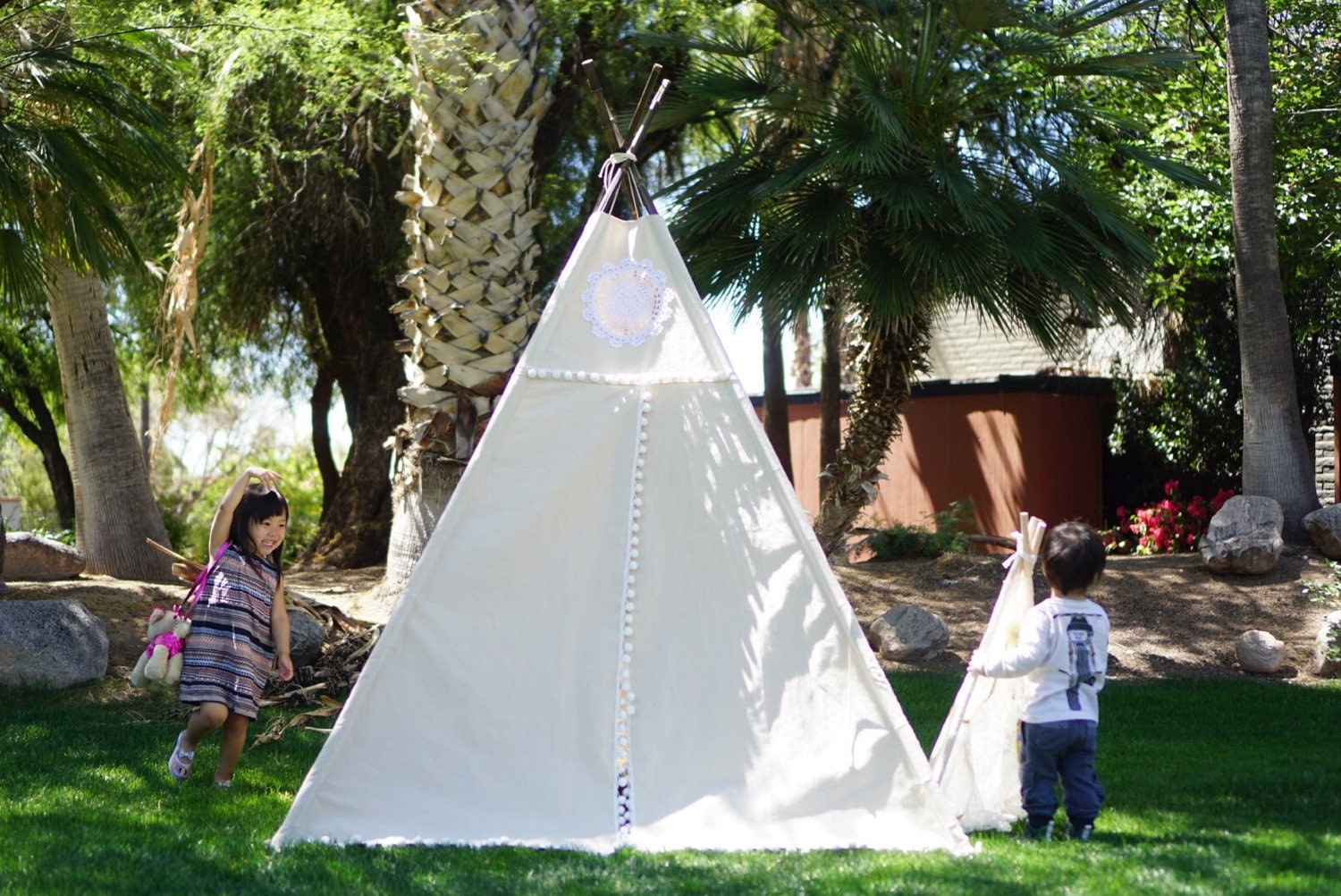 XL/XXL Vintage teepee, beach teepee, 8ft pole kids Teepee, large tipi