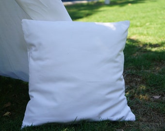 Plain white canvas pillow cover