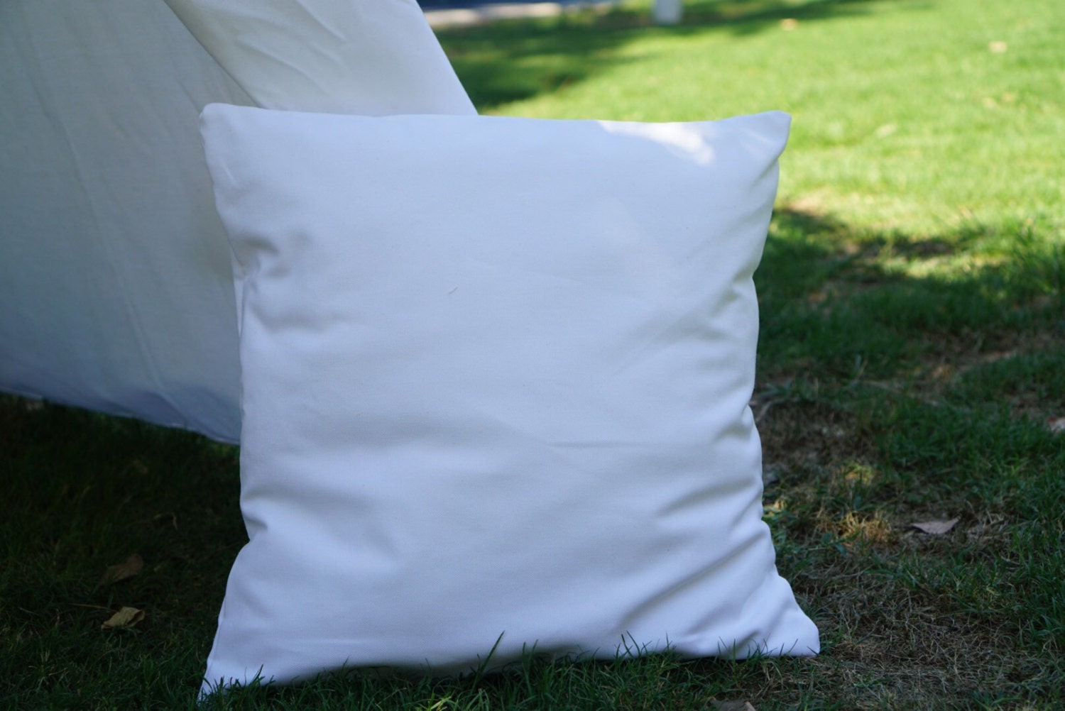 Plain white canvas pillow cover Etsy