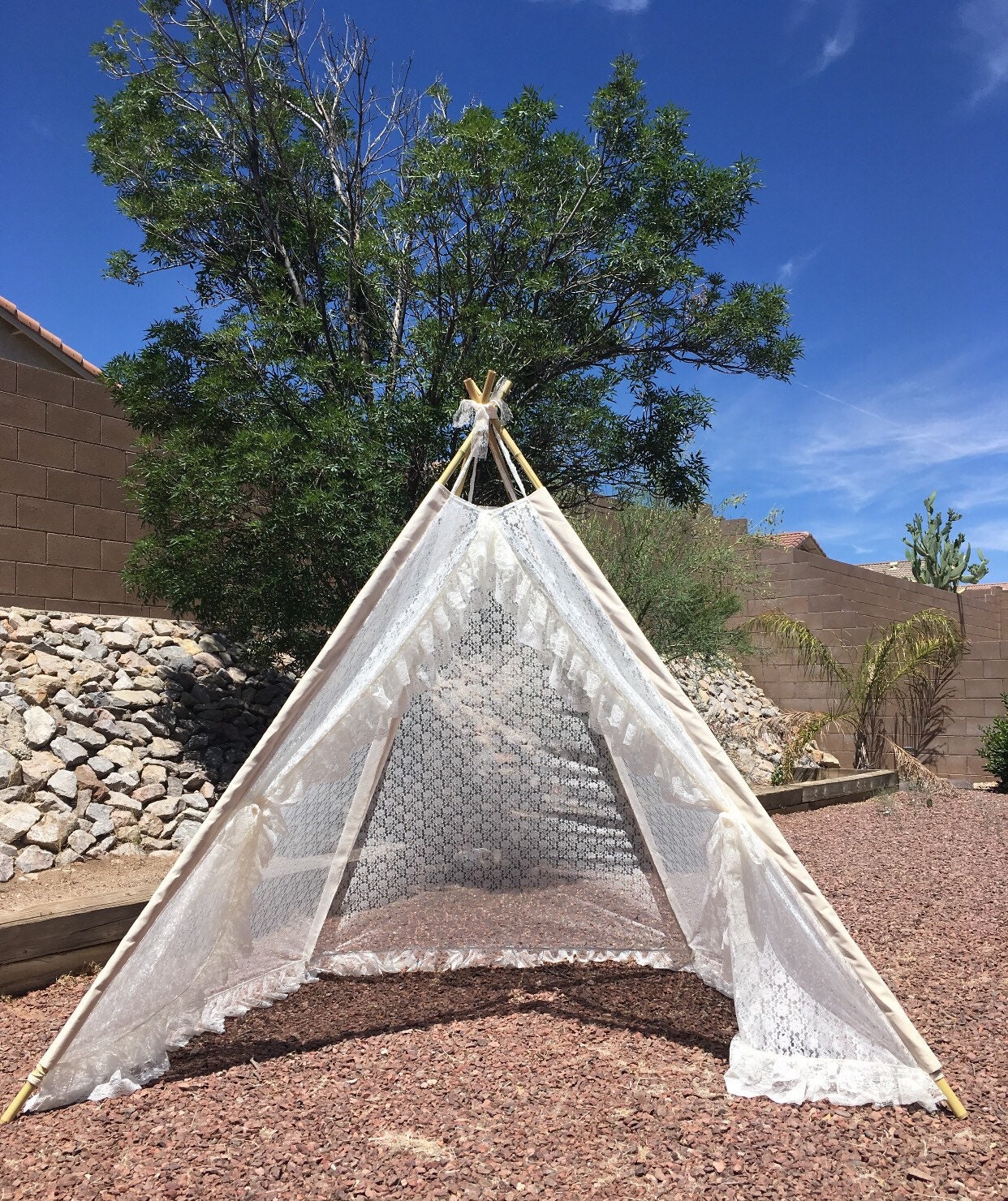 XL/XXL Lace Event teepee, 8ft pole wedding Teepee, adult teepee, wide