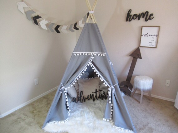 grey teepee tent