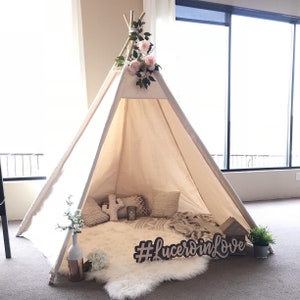 XL/XXL event teepee , 8ft pole wedding Teepee, adult teepee, wide open front teepee without door flaps, teepee for adult, beach tent