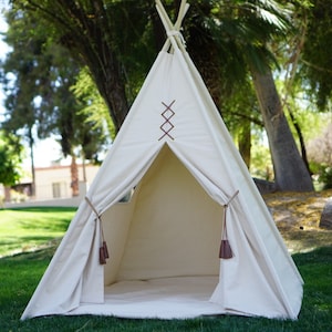 Original teepee with window kids teepee in nature canvas and image 4