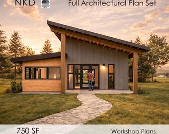 750 Sqft Workshop Plans: Architectural Shop Design (PDF Download)