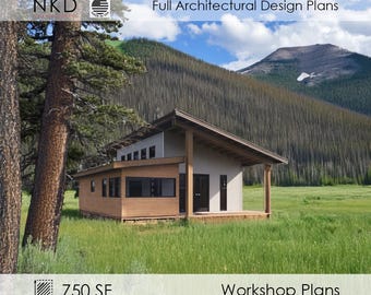 750 Sqft WorkShop Plans I Shop Garage Plans | Architectural Shop Plans | Craftsman Shop | Woodshop Design Plans