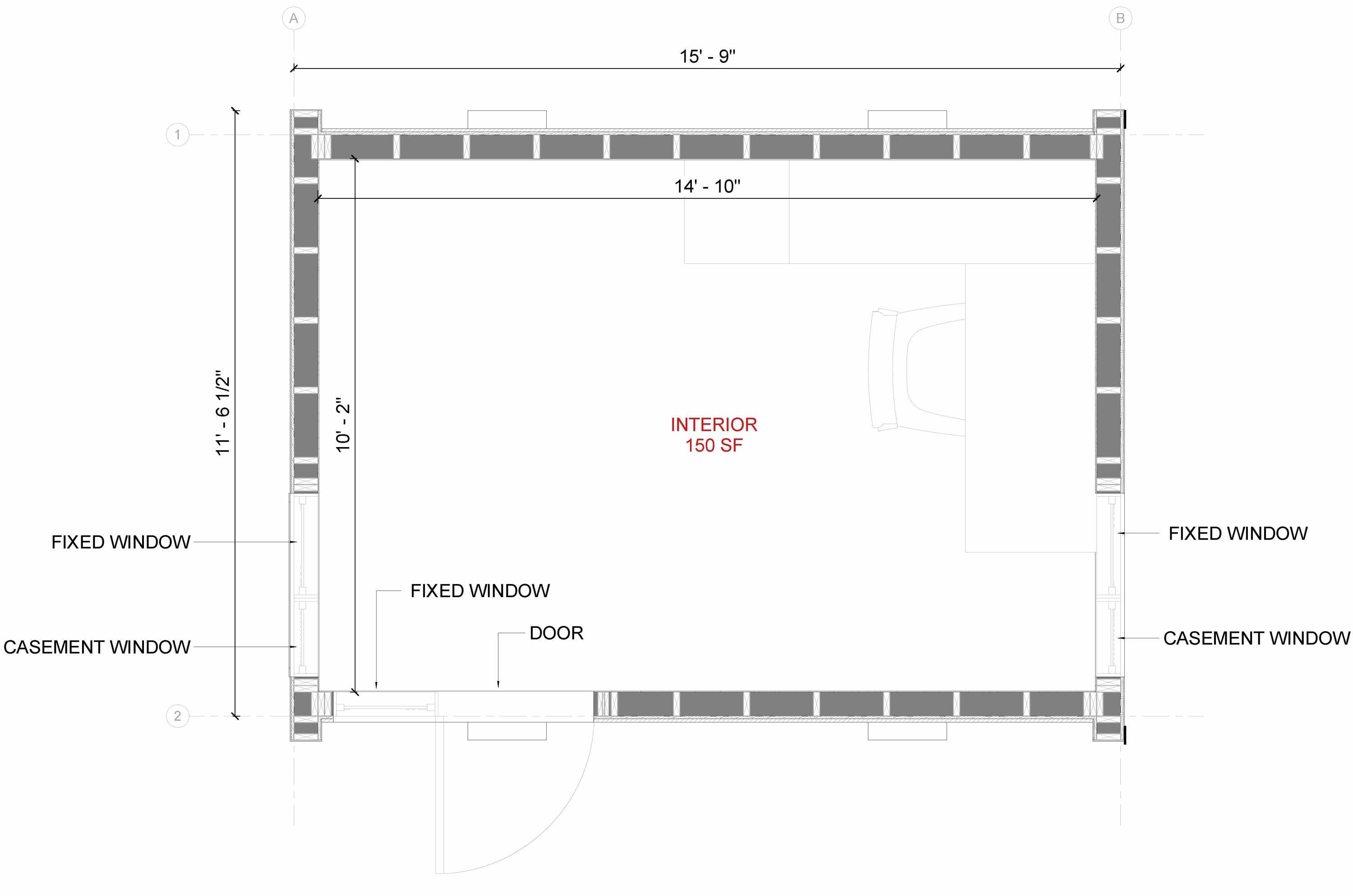 Modern 12'x16' Shed Plans: DIY Lean-to Step-by-step Office (PDF