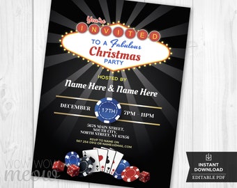 Las Vegas Invitation Etsy