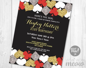 vegas invitation etsy