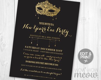 masquerade invites etsy