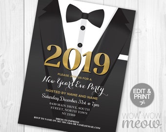 tuxedo invitation etsy