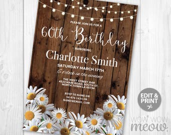 daisy invitations etsy