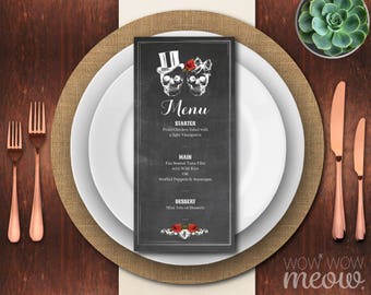 halloween menu etsy