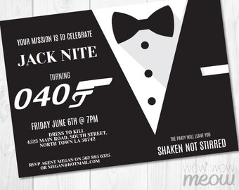 spy invitations etsy