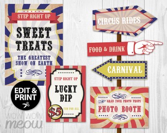 carnival signs etsy