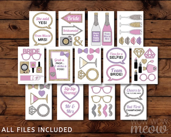 Set 25 Accessori Photo Booth Per Matrimoni E Addio Nubilato - Giochi Divertenti Fai Da Te - Foto 4