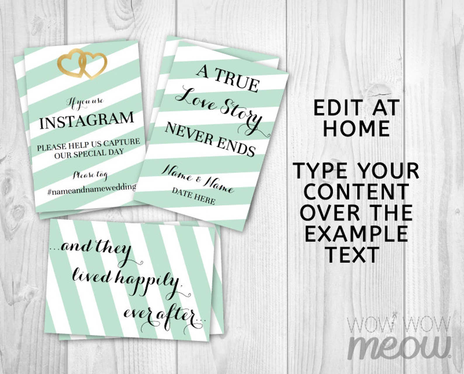 Editable Wedding Signs 12 DIY Printables Templates Instagram | Etsy