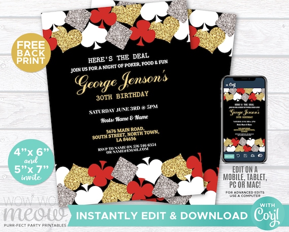 It is an image of Free Printable Casino Party Invitations with regard to template It is a graphic of Free Printable Casino Party Invitations with regard to template