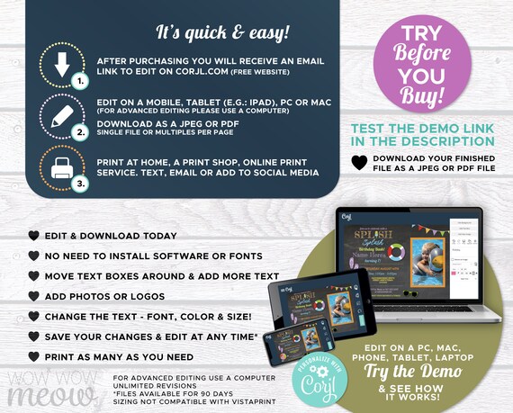 Pool Party Photo Invitation Splish Splash Birthday Bash Invite Etsy Ireland