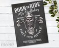 Motorbike Birthday Invitations Motercycle Party Bike Biker Invite INSTANT DOWNLOAD Rock 50th 60th Editable Printable Personalize WCBA296