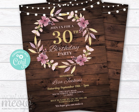 Personalised Surprise Birthday Invitations 30th 40th 50th 60th