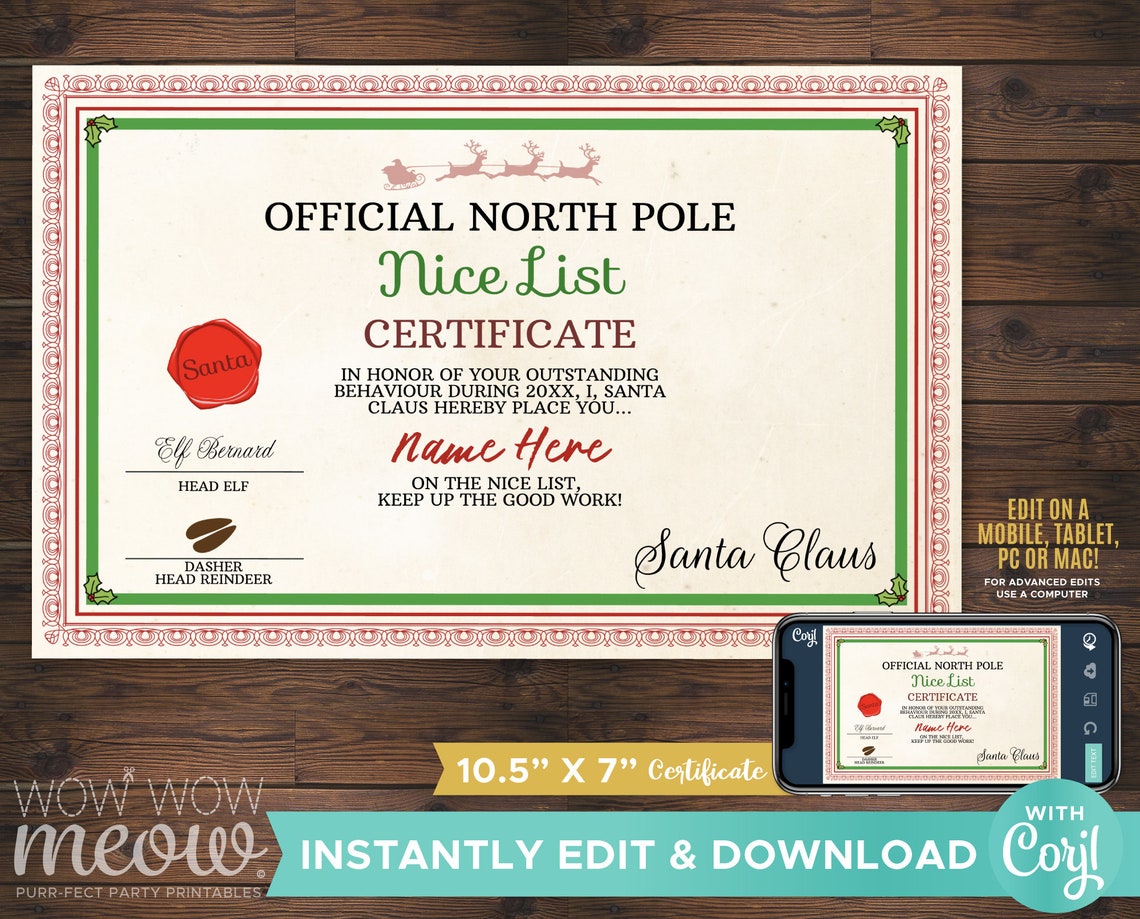 official-north-pole-nice-list-certificate-santa-claus-letter-etsy