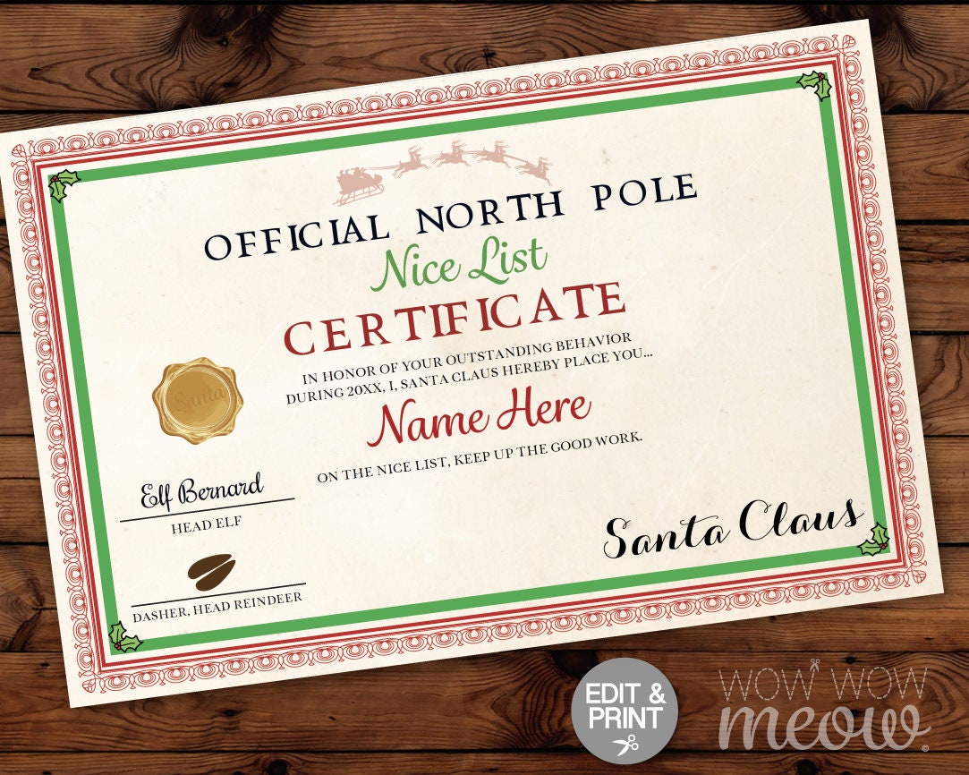 official-north-pole-nice-list-certificate-santa-claus-letter-etsy