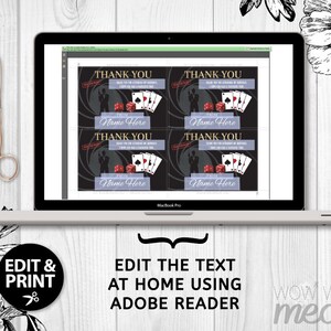 Secret Agent Thank You Card SPY Party Tags Printable INSTANT DOWNLOAD ...