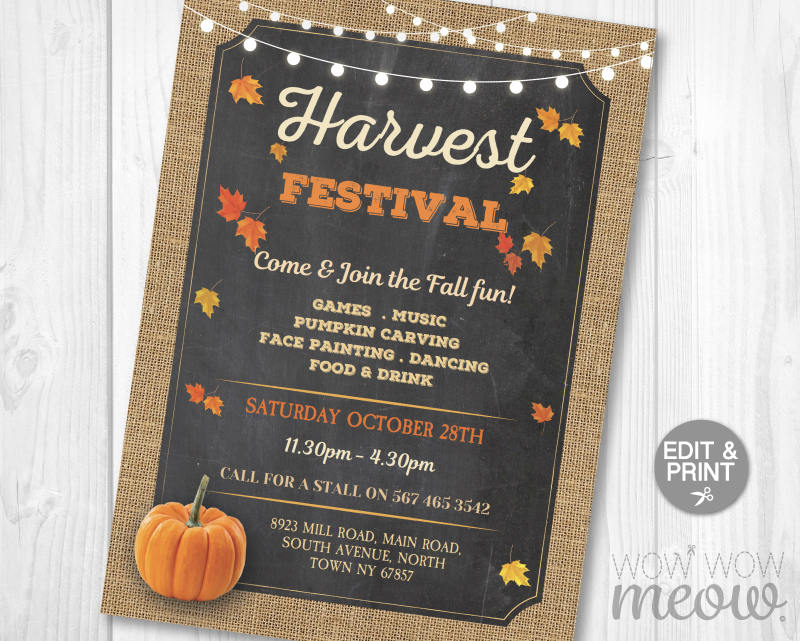 Harvest Party Invitations 9