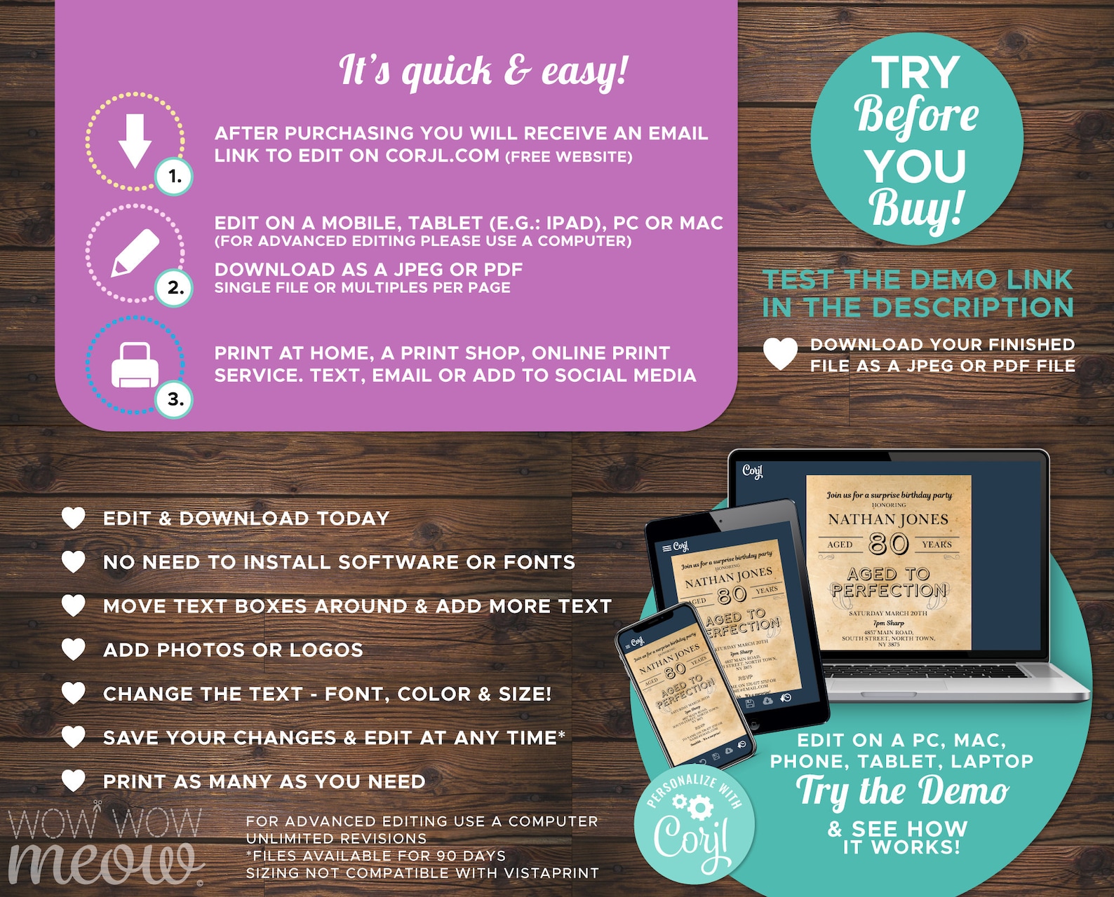 Ages to Perfection Surprise 80th Birthday Invitations EIGHTY - Etsy