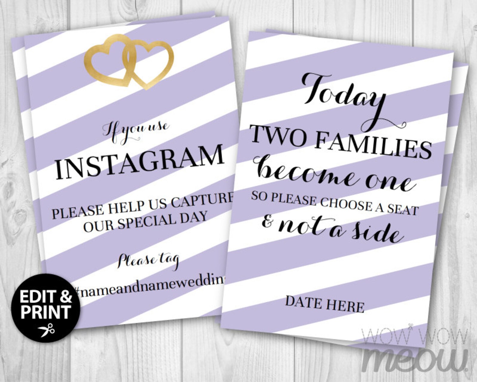 Editable Wedding Signs 12 DIY Printables Templates Instagram - Etsy