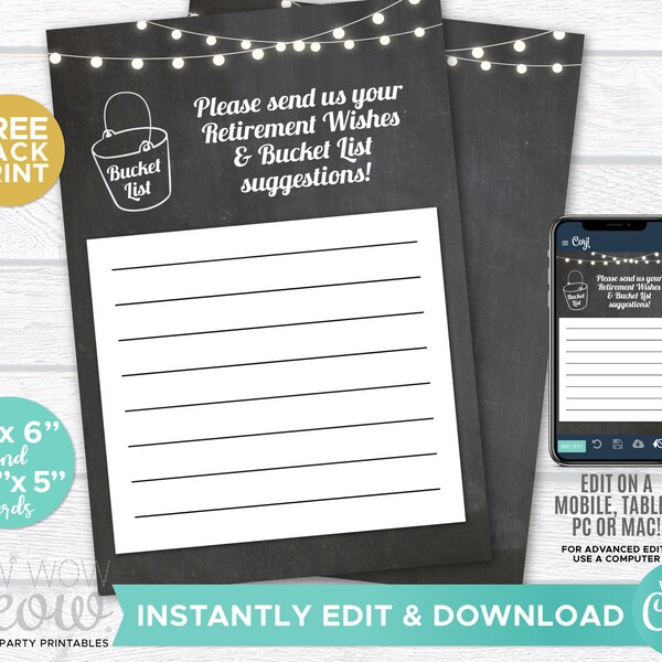 Retired Bucket List Etsy