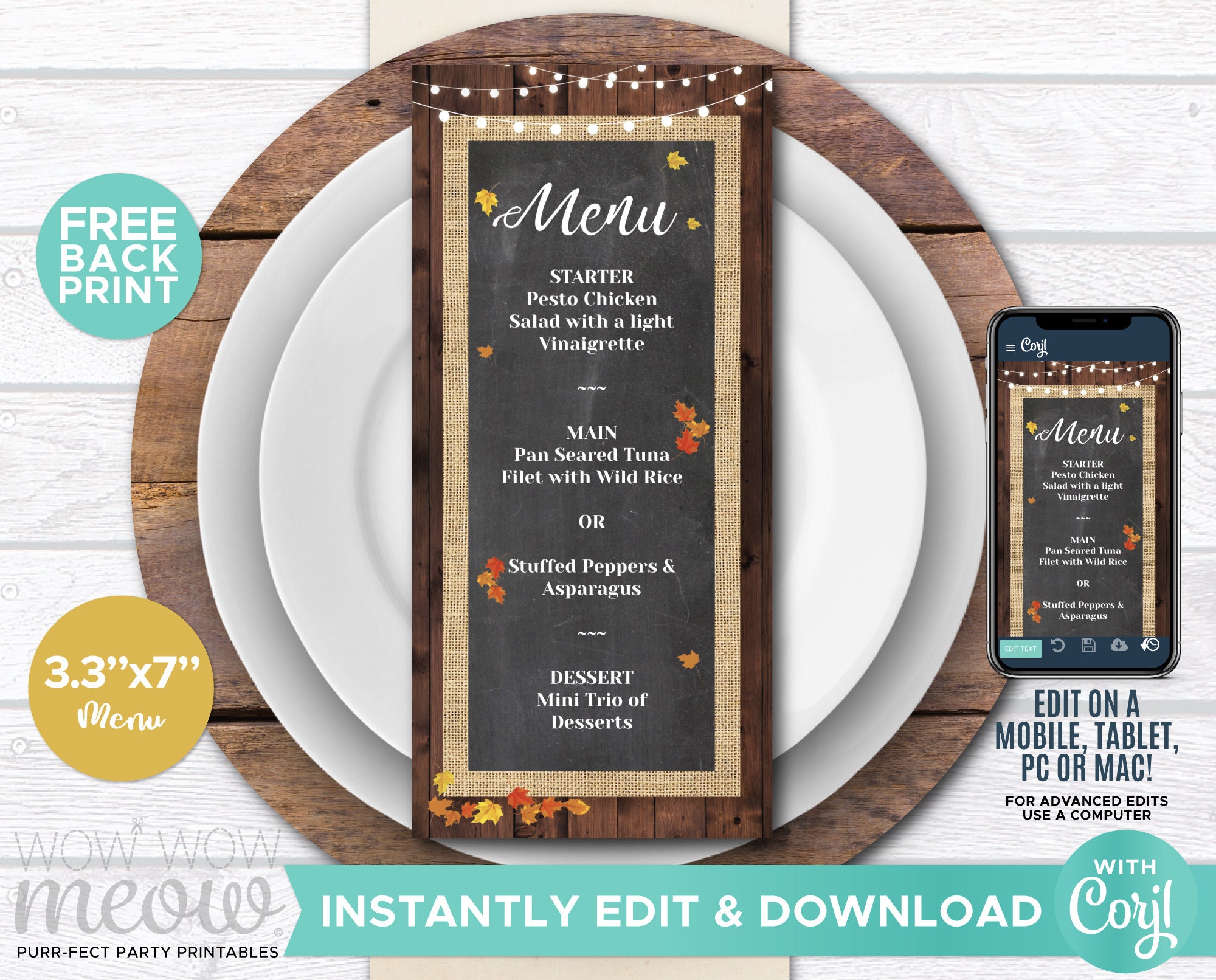 Menu Harvest Festival Dinner Template Rustic INSTANT DOWNLOAD Set Matching Printable Chalk Thanksgiving Burlap Personalize Editable WCWP061 - Etsy menu-harvest-festival-dinner-template-rustic-instant-download-set-matching-printable-chalk-thanksgiving-burlap-personalize-editable-wcwp061-etsy