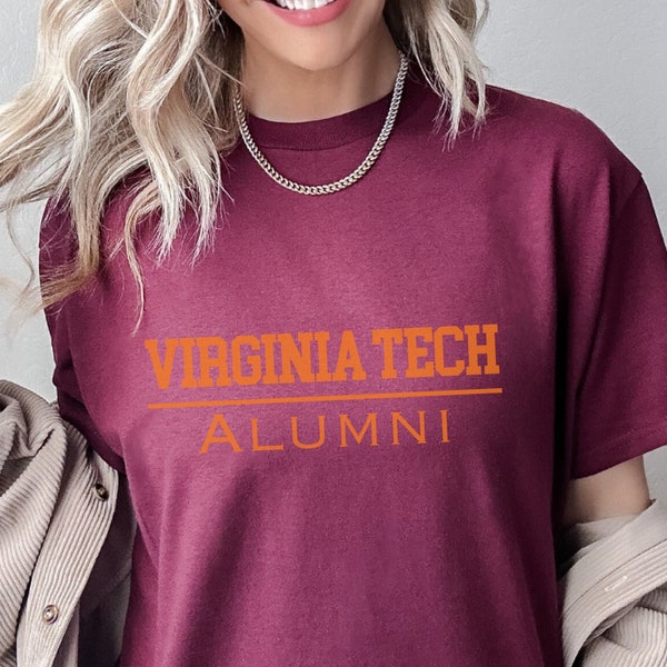 Virginia Tech Gildan Alumni Apparel Handmade Gift Football Shirt Hokies College Sweatshirt Blacksburg Custom Gameday Shirt Tailgate Hoodie