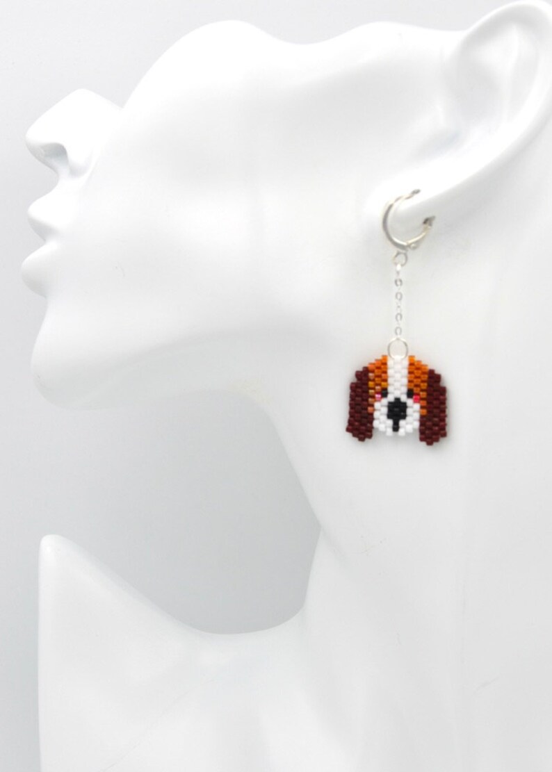 Miyuki Earrings Dog Jewelry Beagle Earrings