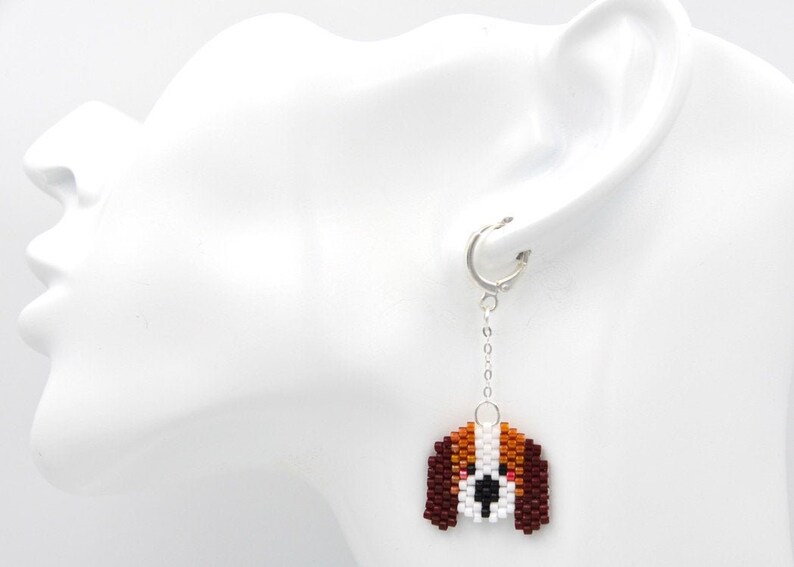 Miyuki Earrings Dog Jewelry Beagle Earrings