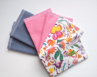 Paperless Wipes - Reusable Washable Wipes - Cotton Flannel - Single Ply - Reusable wet wipes - Washable wipes