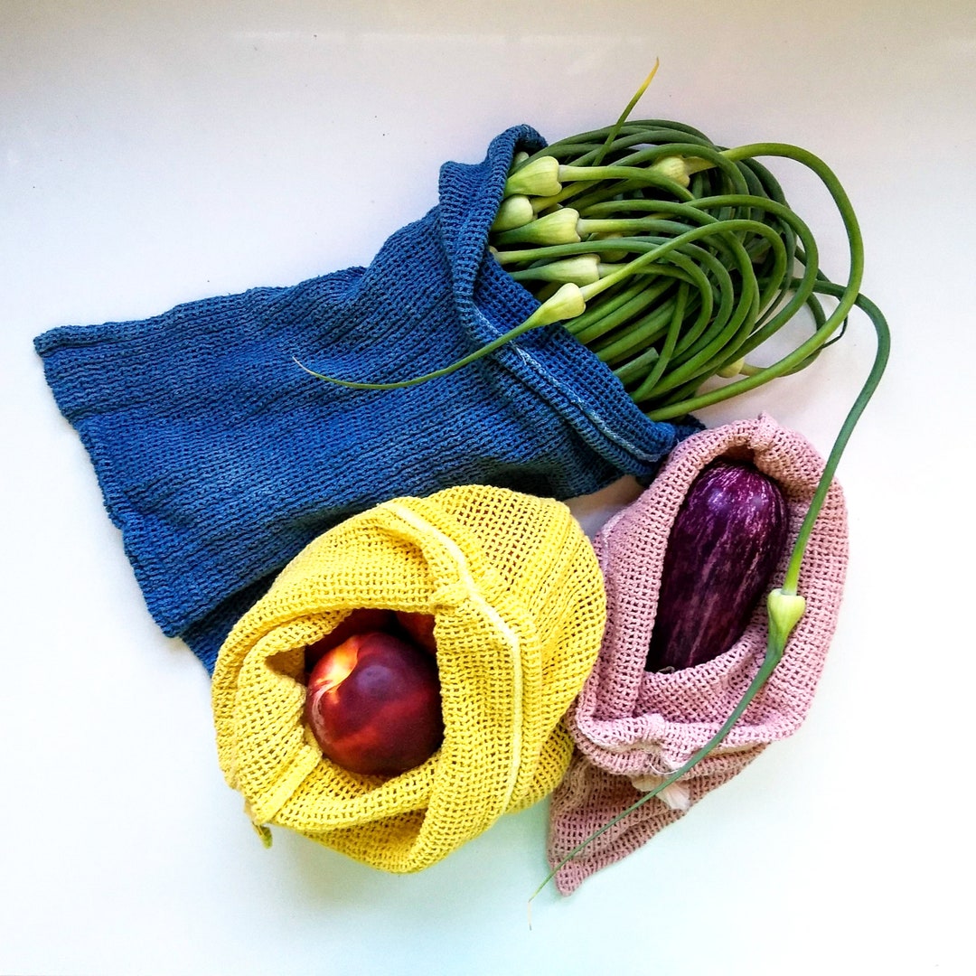 Mesh Produce Bag Botanically Dyed 100 Cotton Bulk Bag Etsy.de
