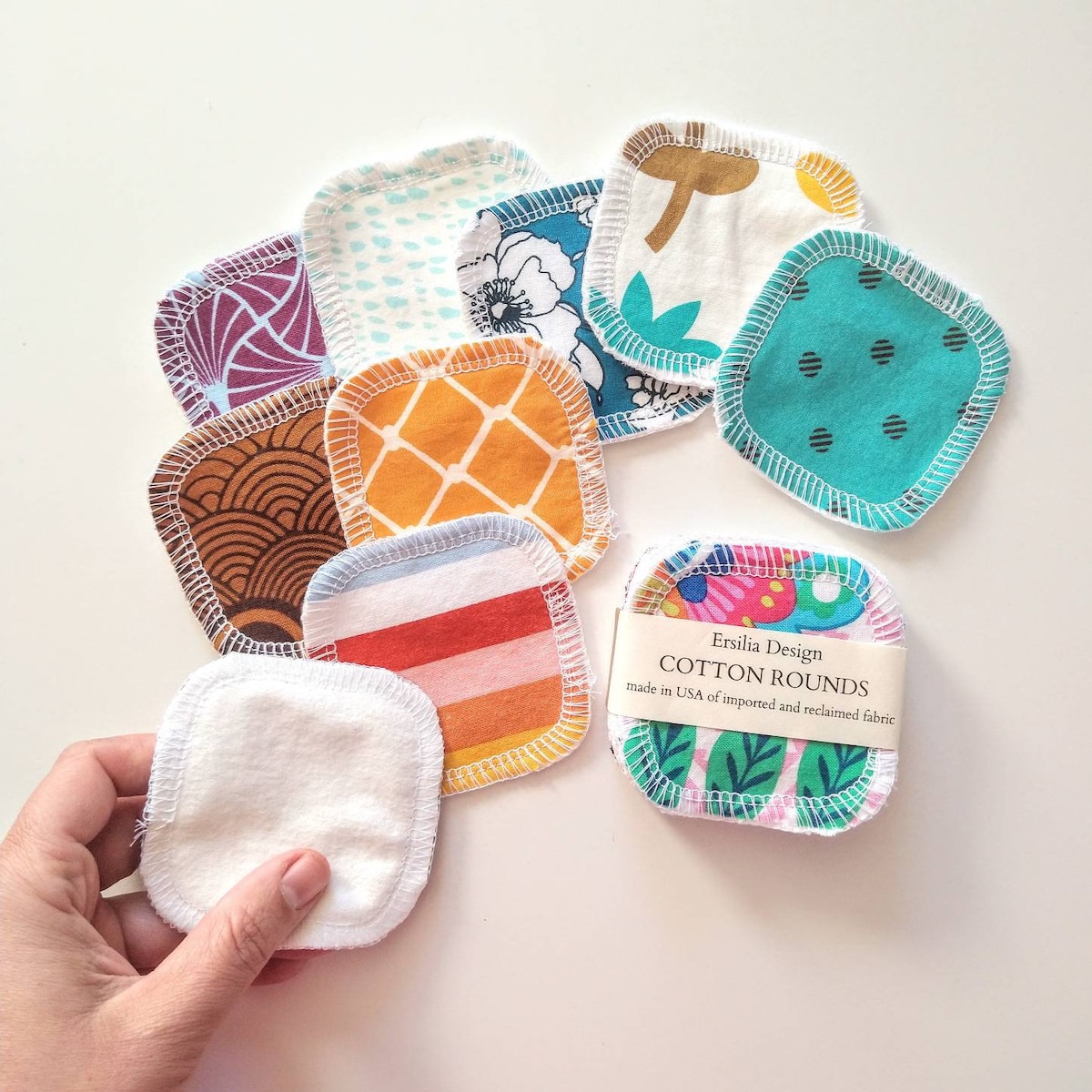 Reusable Cotton Rounds - Mixed Colors - Organic Cotton Flannel and Reclaimed Cotton - Zero Waste Makeup Removal Pads - Washable - Skin Care - Etsy