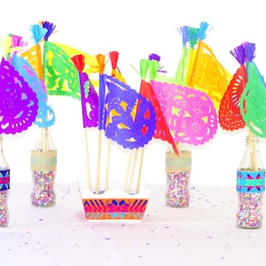Papel picado flags, Paper picado, Papel picado wedding, mexican fiesta party, mexican wedding decor, fiesta photo prop, Quinceanera