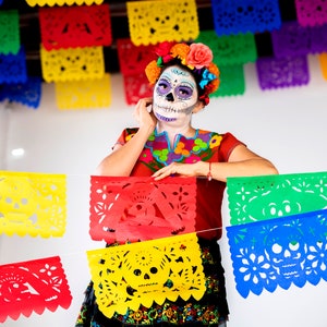 Mexica Papel Picado Banner 60 Ft Long Mexican Style Party - Etsy