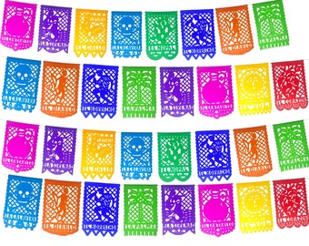 Mexican Loteria Papel Picado, Loteria Banner paper picado flags for birthdays, Mexico Décor, fiesta decorations, Weddings, Cinco de Mayo