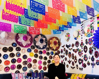 Papel Picado Banner, 60ft Mexican Fiesta Party Decoration