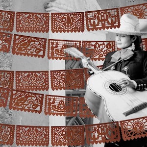 Brown Plastic picado banners, 3 pk, Fiesta banners, Papel picado, Cinco de Mayo, Mexican Wedding, Party Banners, Taco Tuesday.
