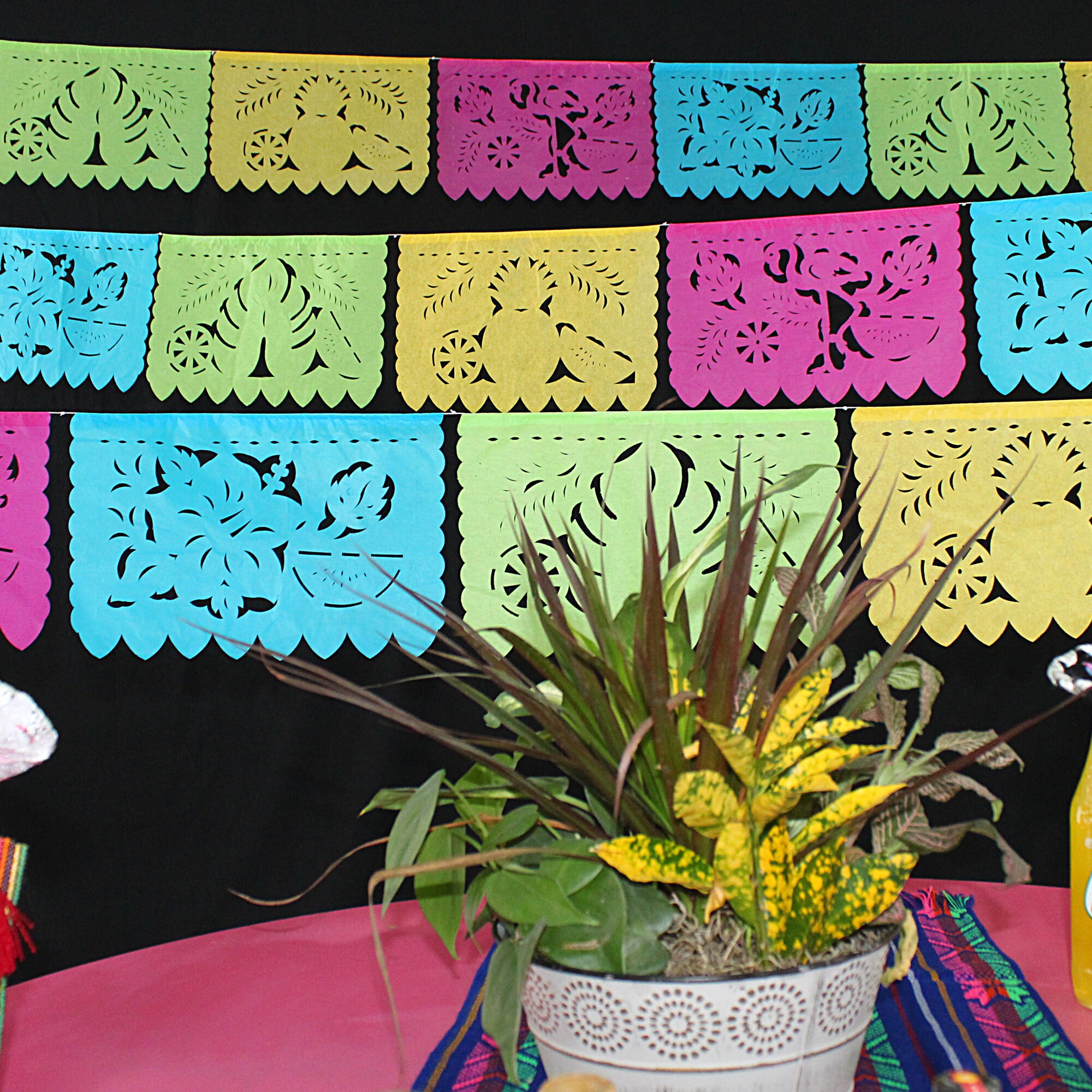 Tissue Paper Fiesta Banner, Hawaiian Decor, 12 Ft - Etsy
