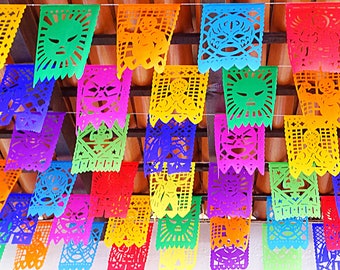 Lucha Libre Papel Picado Banner, Mexican Wrestling Party Decorations (5 Pack)