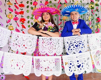 Encanto! Colombiana Fiesta PAPER Papel Picado Party Decorations- 4 Pack, 50  Feet Long! Scenes and Magic Doors! - TexMex Fun Stuff