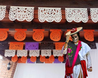 Dia de los muertos Papel picado Party banners, (6pk)