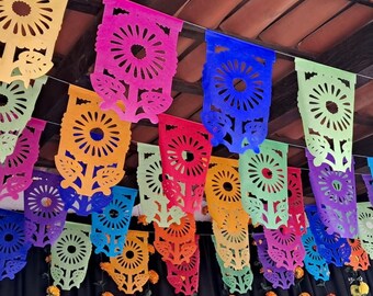 Papel Picado Banner, 5 Pack, Fiesta Wedding Garland