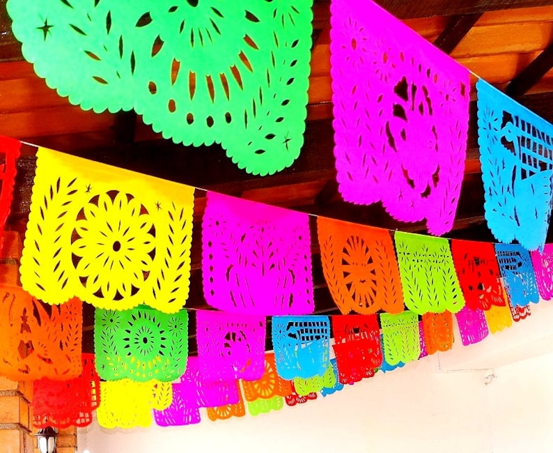 Papel Picado 60 Feet Mexican theme party supplies Mexican